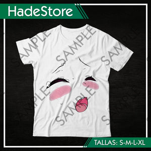 Polera Blanca Personalizada - Modelo Ahegao 16