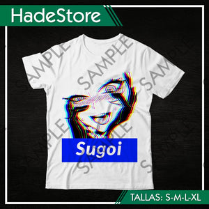 Polera Blanca Personalizada - Modelo Ahegao 18