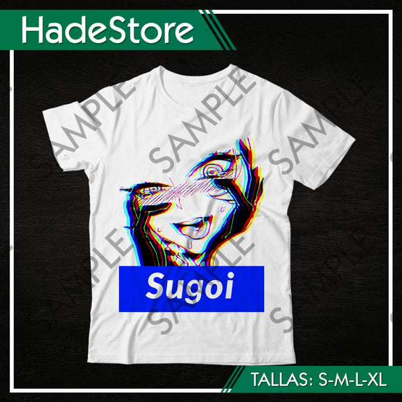 Polera Blanca Personalizada - Modelo Ahegao 18