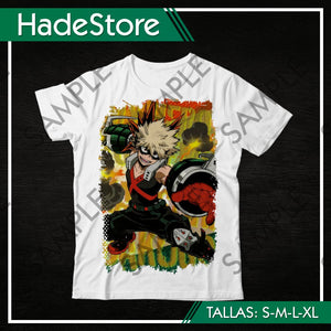 Polera Blanca Personalizada - Boku no Hero Academia 23