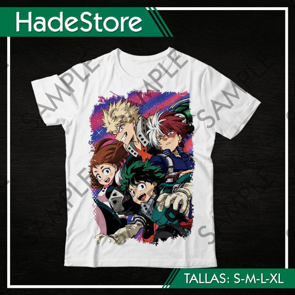 Polera Blanca Personalizada - Boku no Hero Academia 30