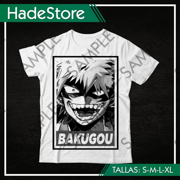 Polera Blanca Personalizada - Boku no Hero Academia 37