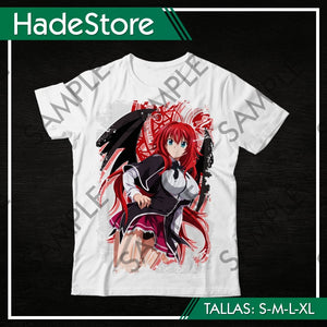 Polera Blanca Personalizada - High School DXD 01