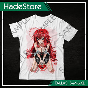 Polera Blanca Personalizada - High School DXD 02