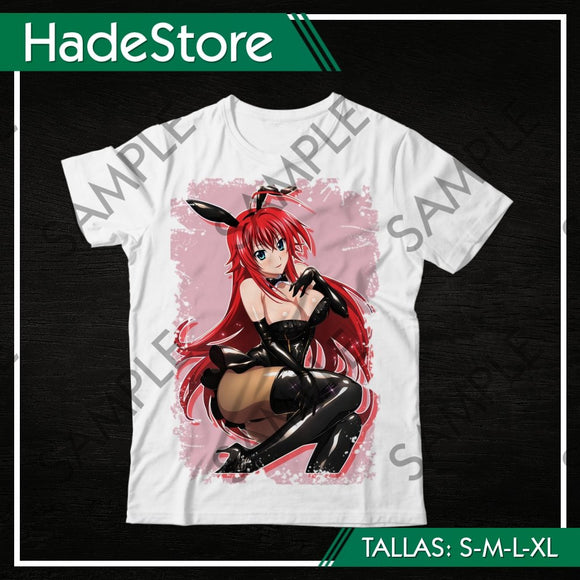 Polera Blanca Personalizada - High School DXD 03