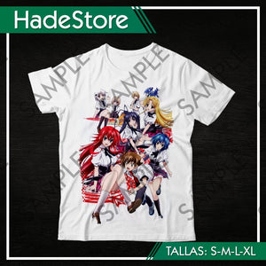 Polera Blanca Personalizada - High School DXD 05