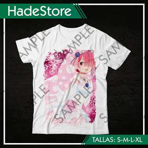 Polera Blanca Personalizada - Re-Zero 07