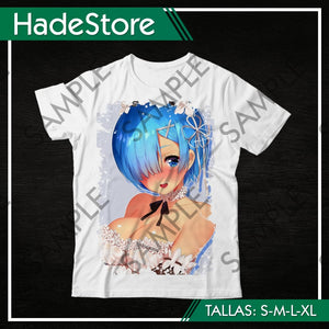 Polera Blanca Personalizada - Re-Zero 01