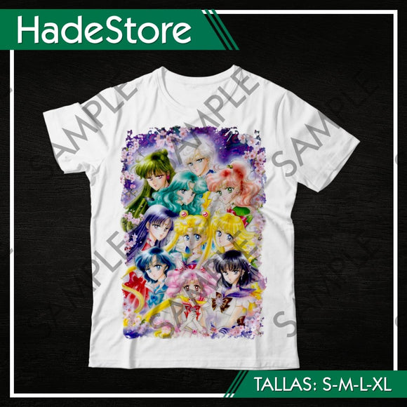 Polera Blanca Personalizada - Sailor Moon 03