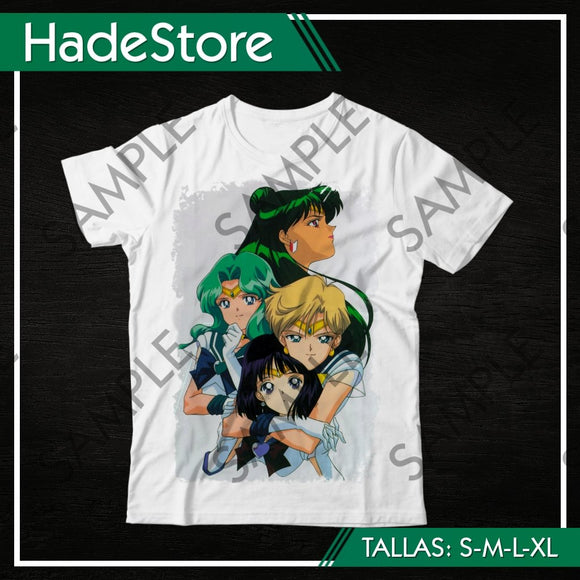 Polera Blanca Personalizada - Sailor Moon 09